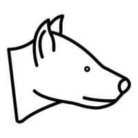 iena vettore icona, diretto stile icona, a partire dal animale testa icone collezione, isolato su bianca sfondo