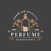 semplice minimalista profumo logo bellezza Prodotto marca modello profumo bottiglia design vettore