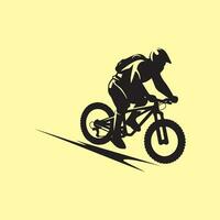 Ciclismo silhouette vettore arte, icone, e illustrazione