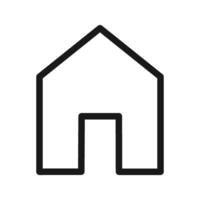 casa icona linea su bianca sfondo, semplice icona design. vettore