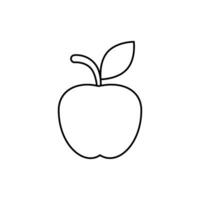 Mela icona vettore. frutta illustrazione cartello. vitamine simbolo. vegetariano logo. cibo marchio. vettore
