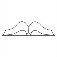 uno linea arte disegno continuo ha aperto libro semplice minimalista schema vettore arte illustrazione