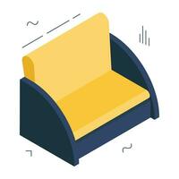 icona del design moderno del divano vettore
