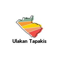 ulakan tapakis carta geografica. vettore carta geografica di Indonesia nazione colorato disegno, adatto per il tuo azienda