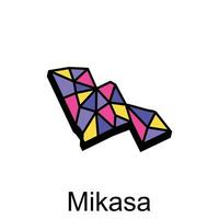 carta geografica città di mikasa design illustrazione, vettore simbolo, cartello, schema, mondo carta geografica internazionale vettore modello su bianca sfondo
