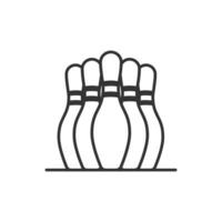 bowling palla cartone animato vettore icona illustrazione. sport oggetto icona