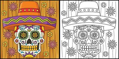 cinco de mayo dia de los muertos illustrazione vettore