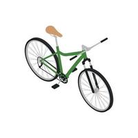 composizione isometrica della bicicletta verde vettore