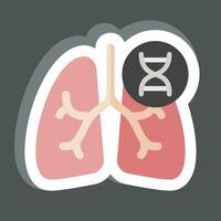 etichetta cistica fibroris. relazionato per respiratorio terapia simbolo. semplice design modificabile. semplice illustrazione vettore