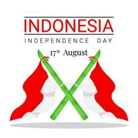 illustrazione di indonesiano indipendenza giorno con il tema di il spirito di lotta vettore