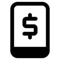 mobile bancario icona illustrazione per ragnatela, app, infografica, eccetera vettore