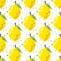 senza soluzione di continuità modello con limoni. Limone vettore illustrazione nel piatto stile. modello con agrume frutta per il tuo design.