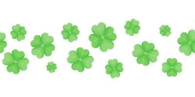verde irlandesi simbolo di bene fortuna. vettore senza soluzione di continuità modello di verde trifoglio per st. patricks giorno saluto carta design.