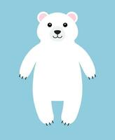 vettore piatto cartone animato bianca polare orso