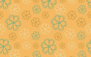 vettore modello. Mela albero fiori su un' beige sfondo. modello per striscione, tessile, capi di abbigliamento e parete arredamento.