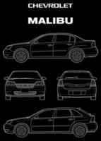 2005 chevrolet Malibu auto planimetria vettore