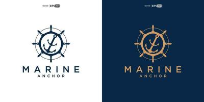 ancora logo icona. marino logo. nautico emblema. marittimo simbolo. marinaio cartello. vettore illustrazione.