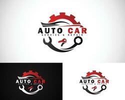 riparazione auto logo creativo servizio modifica design moderno vettore