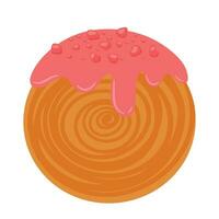 cromboloni Pasticcino icona animato cartone animato cibo forno vettore illustrazione