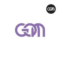 lettera gom monogramma logo design vettore