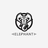 modello di progettazione dell'illustratore di vettore del logo dell'elefante