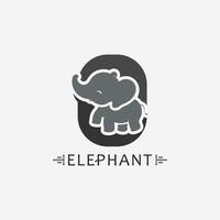 modello di progettazione dell'illustratore di vettore del logo dell'elefante