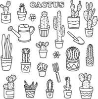 cactus scarabocchio illustrazione vettore