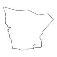 hodh EL Gharbi regione carta geografica, amministrativo divisione di mauritania. vettore illustrazione.