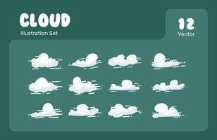 nube illustrazione vettore impostato