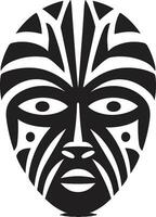ritmico simbolismo africano maschera logo nel vettore echi di ancestrale abilità artistica africano tribale maschera emblema