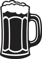 barile infuso vettore birra bicchiere icona corpulento simbolo nero ale emblema
