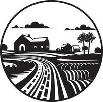 raccogliere santuario agricolo agriturismo emblema rustico eleganza nero vettore logo per azienda agricola vita