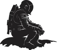 galattico spedizioniere astronauta vettore icona cosmico esploratore astronauta vettore emblema