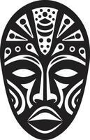 antico sussurra iconico tribale maschera emblema design etnico essenza africano tribale maschera vettore simbolo