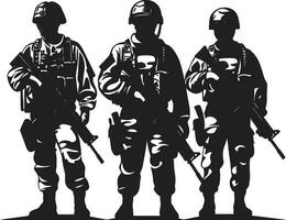 tattico difesa corpo vettore esercito gruppo logo militante brigata nero iconico militare design