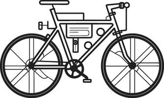ciclista S simbolo vettore bicicletta ciclo iconico nero bicicletta emblema