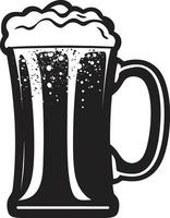 furbo birra chiara vettore boccale logo design schiumoso pinta nero birra bicchiere icona