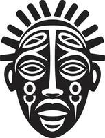 simbolico cronache maschera vettore emblema senza tempo identità africano maschera icona