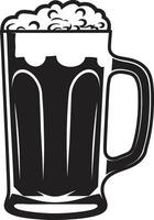 corpulento simbolo nero ale boccale luppolo raccogliere vettore birra stein logo