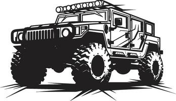 custode rover nero esercito trasporto logo comandante S veicolo 4x4 esercito vettore simbolo