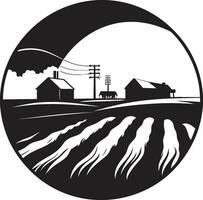 rurale splendore agricolo agriturismo icona fattoria raccogliere nero vettore logo per agricoltura