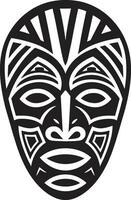 intricato echi vettore tribale maschera icona sacro impressione africano maschera vettore logo