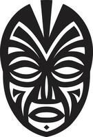 enigmatico essenza africano tribale vettore emblema tribale essenza nero icona logo di africano maschera