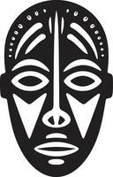 sacro impressione africano maschera vettore logo etnico essenza tribale vettore emblema