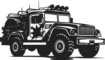 guerriero S cavalcata esercito 4x4 emblematico icona custode rover nero esercito trasporto logo vettore