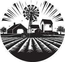 campagna oasi agricolo agriturismo icona design rustico porto nero logo per agriturismo vettore