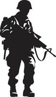 guerriero custode vettore militare icona difensore S precisione nero soldato emblema