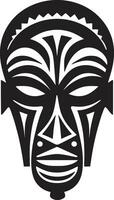 rituale viso africano tribale maschera vettore logo sacro identità iconico tribale maschera emblema
