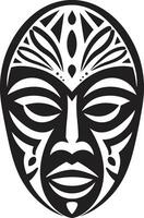 culturale cronaca africano maschera nel vettore modulo simbolico silhouette tribale maschera logo design