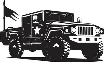 militante esploratore vettore esercito suv icona battaglia pronto spedizione 4x4 nero logo